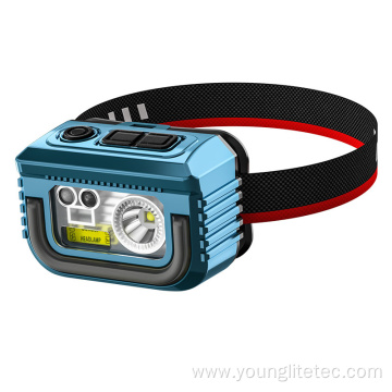 XPG LED rechargeable sensor headlamp 3 light source